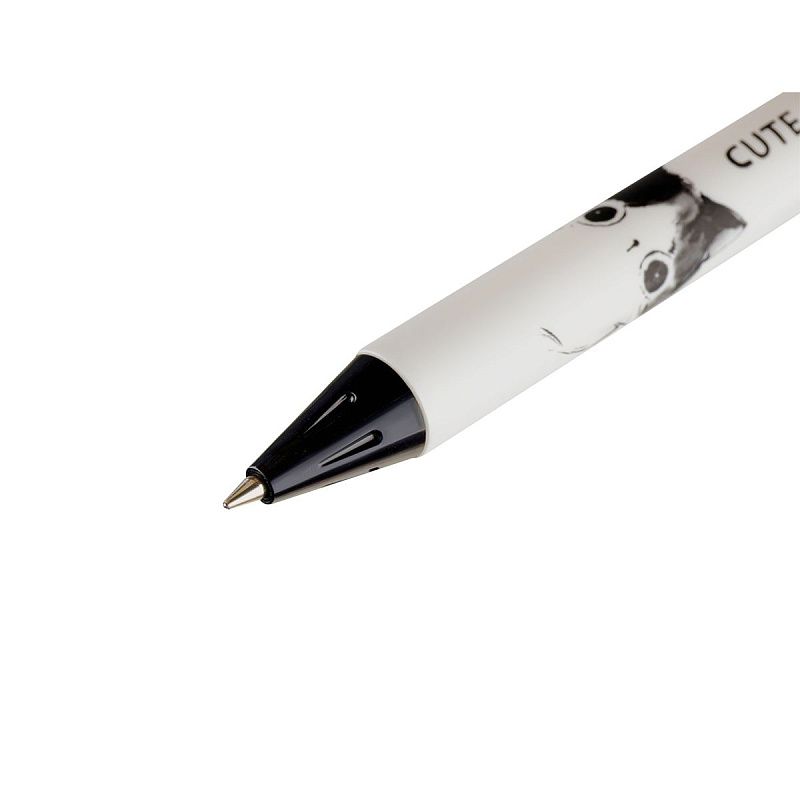 Ручка шариковая автоматическая MESHU "Cute cats" синяя, 0,5 мм 