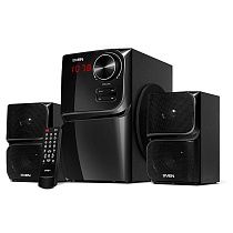 Колонки Sven MS-305, 2*10W+Subwoofer 20W, Bluetooth, FM, LED-дисплей, пульт, USB, SD, черный Колонки Sven MS-305, 2*10W+Subwoofer 20W, Bluetooth, FM, LED-дисплей, пульт, USB, SD, черный