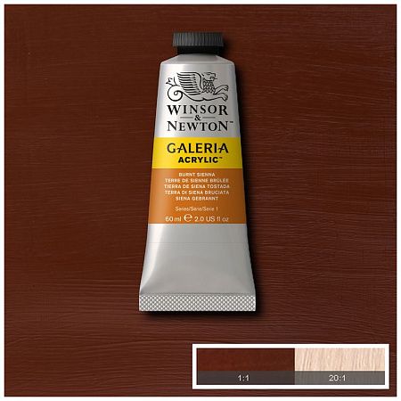 Краска акриловая художественная Winsor&Newton "Galeria", 60мл, туба, жженая сиена