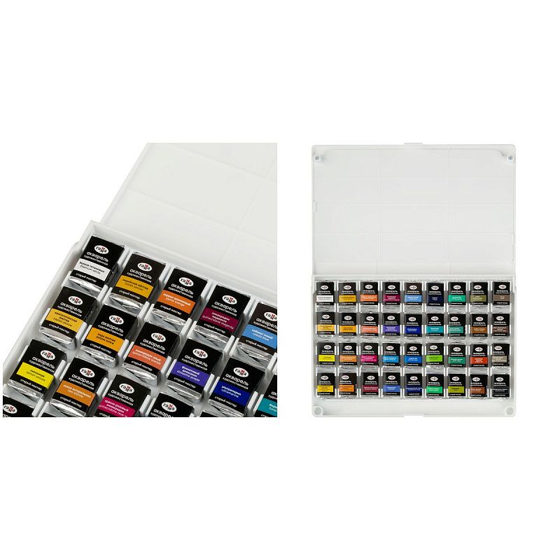 Акварель художественная Гамма "Старый Мастер" 36цв*2,6мл. пластик. пенал