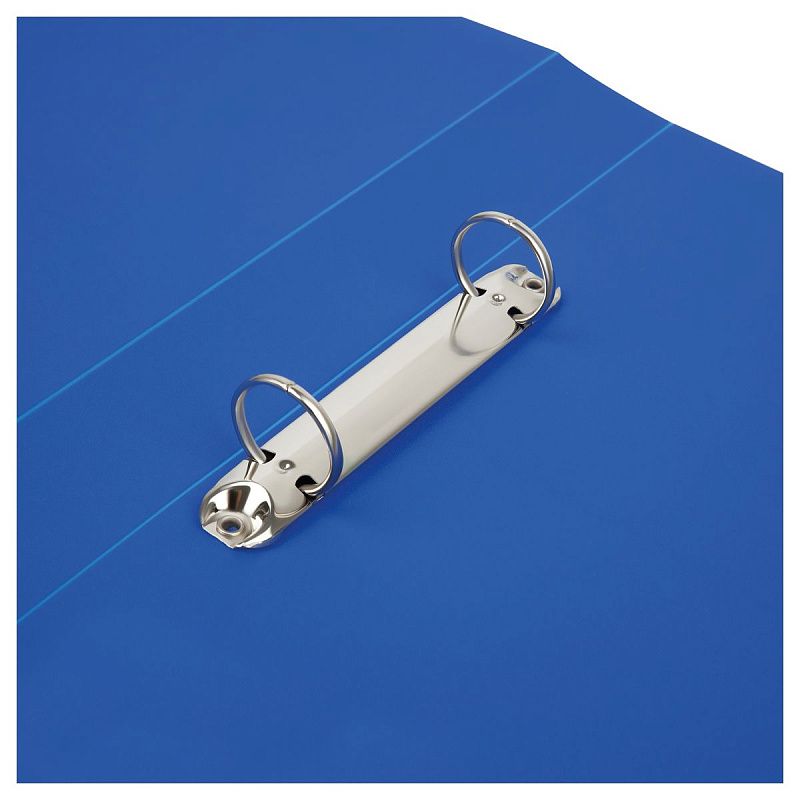 Папка на 2 кольцах СТАММ А4, 40мм, 500мкм, пластик, синяя 