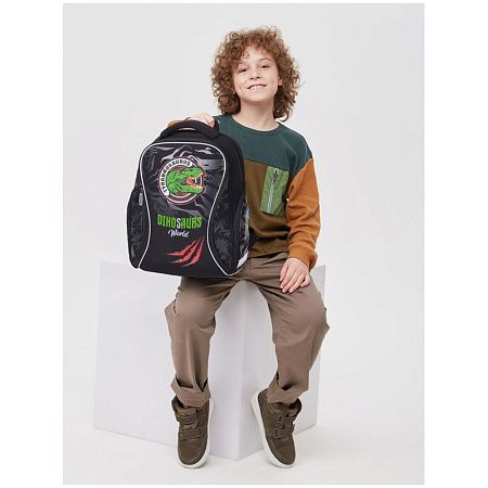 Ранец Berlingo Nova "Dino world" 37*28*18см, 2 отделения, 2 кармана, анатомическая спинка 