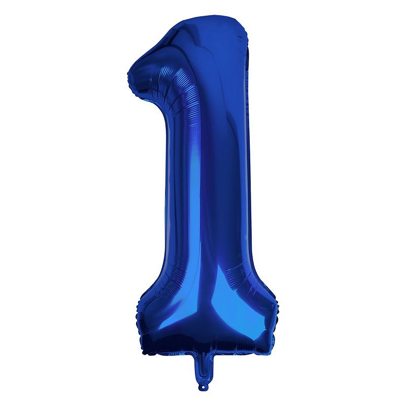 Воздушные шары, 41шт., М12/30см, MESHU, "Number 1 Blue", пастель