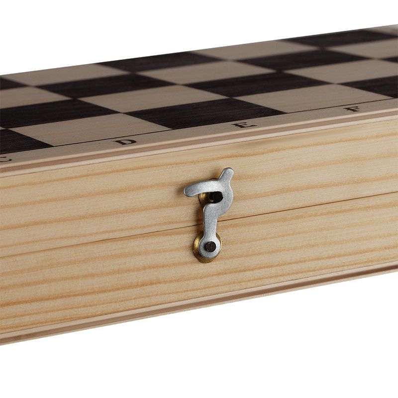 Шашки ТРИ СОВЫ деревянные с деревянной доской 29*29см