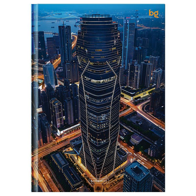 Бизнес-блокнот А4, 160л., BG "Небоскреб", глянцевая ламинация