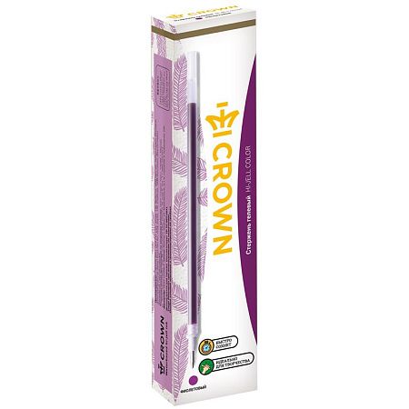 Стержень гелевый Crown "Hi-Jell Color" фиолетовый, 138мм, 0,7мм 