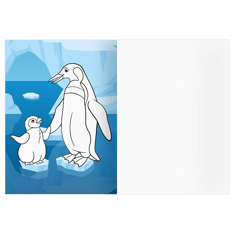 Раскраска с цв. фоном А4, 16 стр., ТРИ СОВЫ "Мамы и малыши"