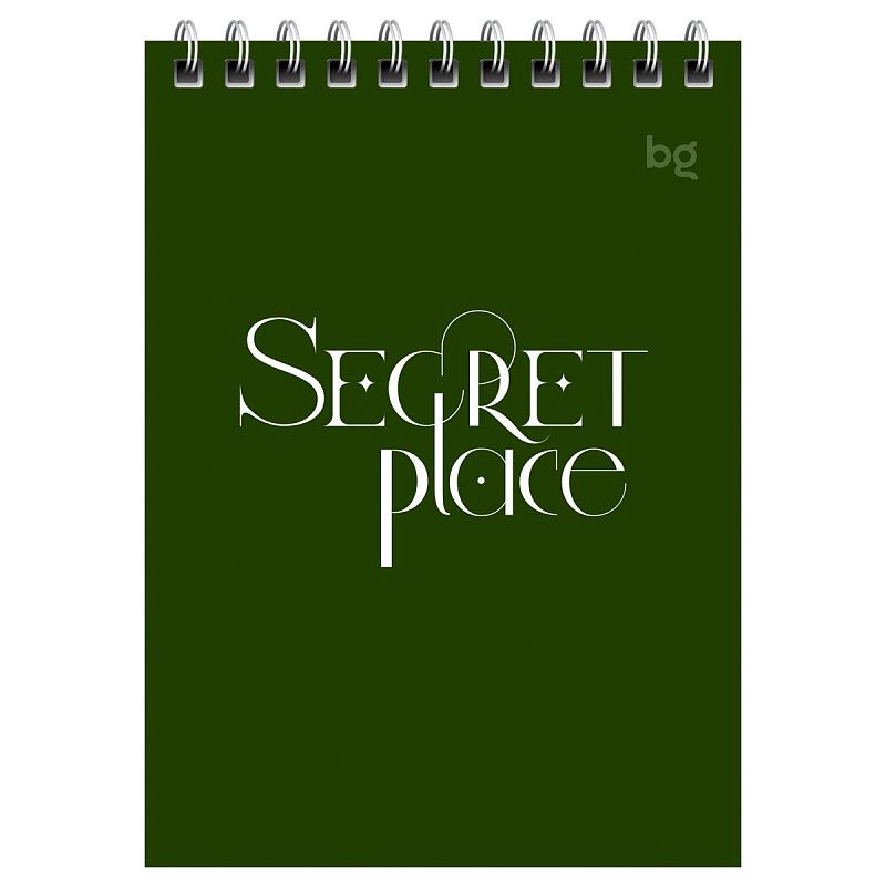 Блокнот А6 60л. на гребне BG "Secret place"