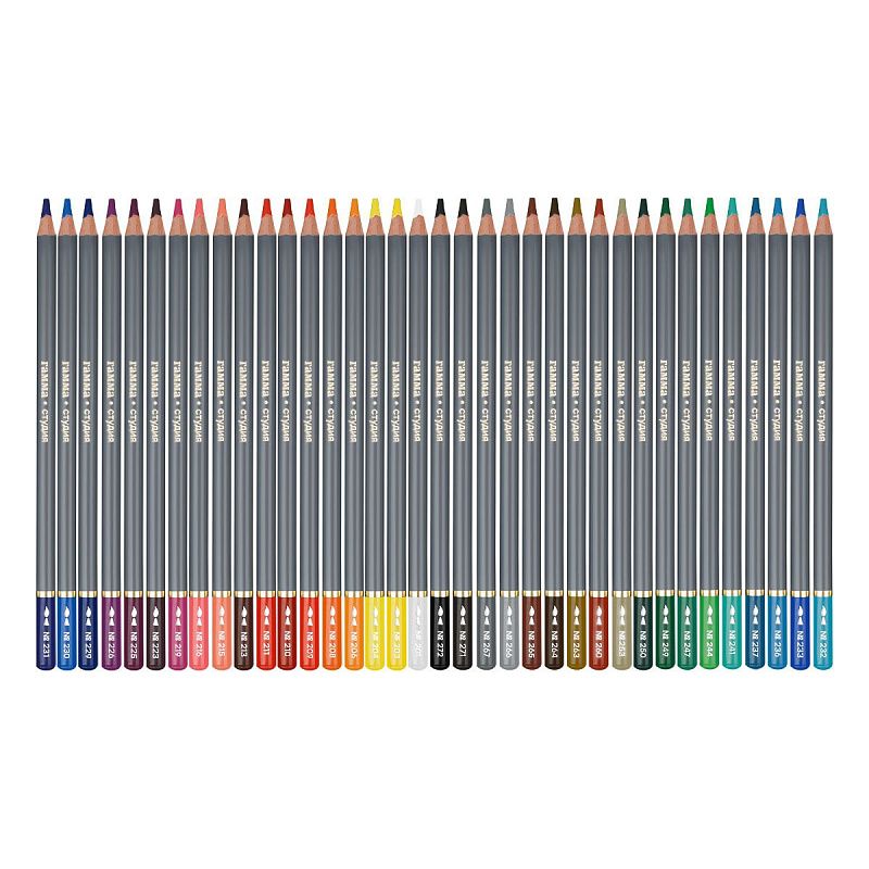 Карандаши акварельные художественные Гамма "Студия", 36цв., заточен., картон. упаковка