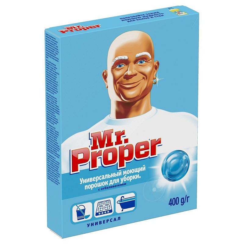 Универсальный моющий порошок Mr.Proper "Отбеливающий эффект", 400г 