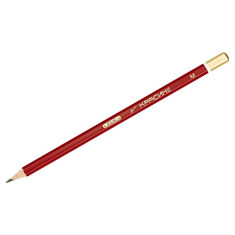 Карандаш ч/г Красин "1926" М (В),  КЕДР,  шестигранный, заточен.