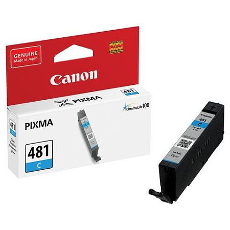 Картридж струйный CANON (CLI-481C) для PIXMA TS704/TS6140, голубой, ресурс 257 страниц, оригинальный, 2098C001 