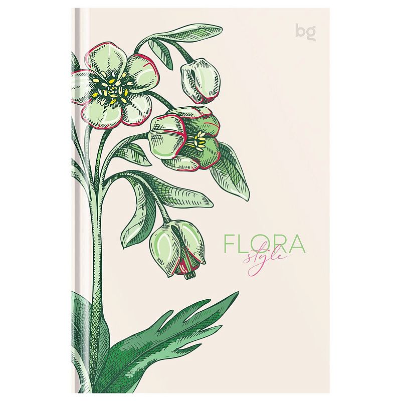 Бизнес-блокнот А6, 64л., евроформат, BG "Beautiful flowers", матовая ламинация, тиснение фольгой