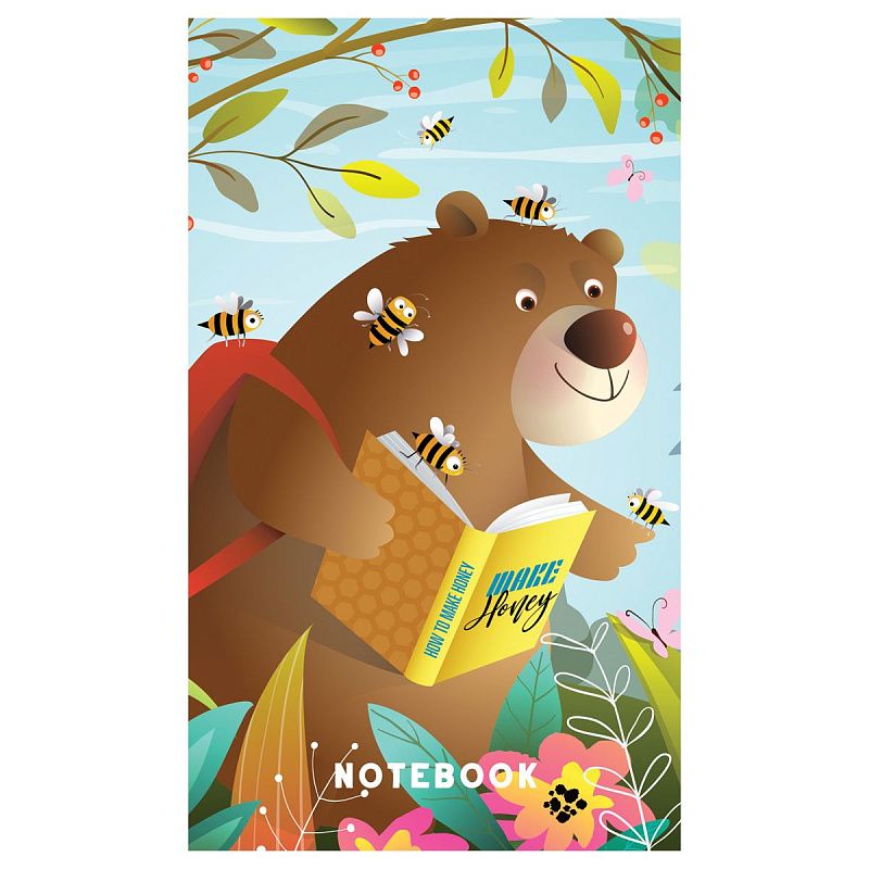 Блокнот А7 48л. на склейке BG "Cute animals"