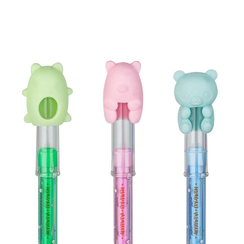Карандаш сегментный Мульти-Пульти "Зверята", с топпером, ассорти 