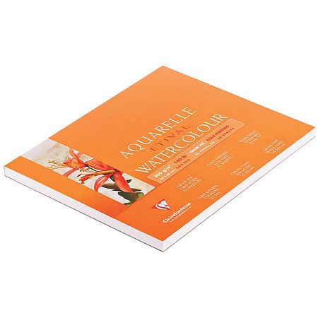 Бумага для акварели, 25л., 240*300мм, Clairefontaine "Etival", 300г/м2, холод. пресс., склейка по сторонам