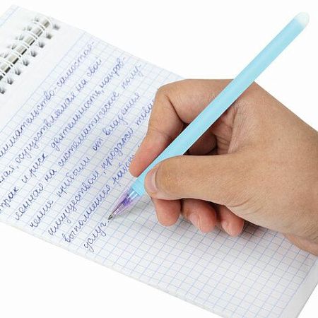 Ручка стираемая гелевая ЮНЛАНДИЯ "Лимонад", СИНЯЯ, + 5 сменных стержней, прорезиненный корпус, узел 0,5 мм, линия письма 0,35 мм, 144241 