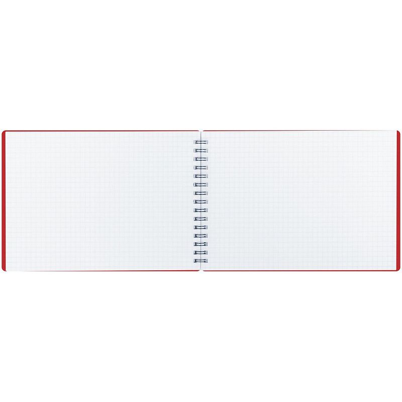 Блокнот А5 60л. на гребне BG "Base", красная пластиковая обложка, тиснение фольгой