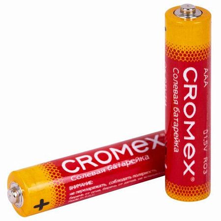 Батарейки солевые "мизинчиковые" КОМПЛЕКТ 10+1 шт., CROMEX Super Heavy Duty, AAA (R03, 24A), блистер, 456257