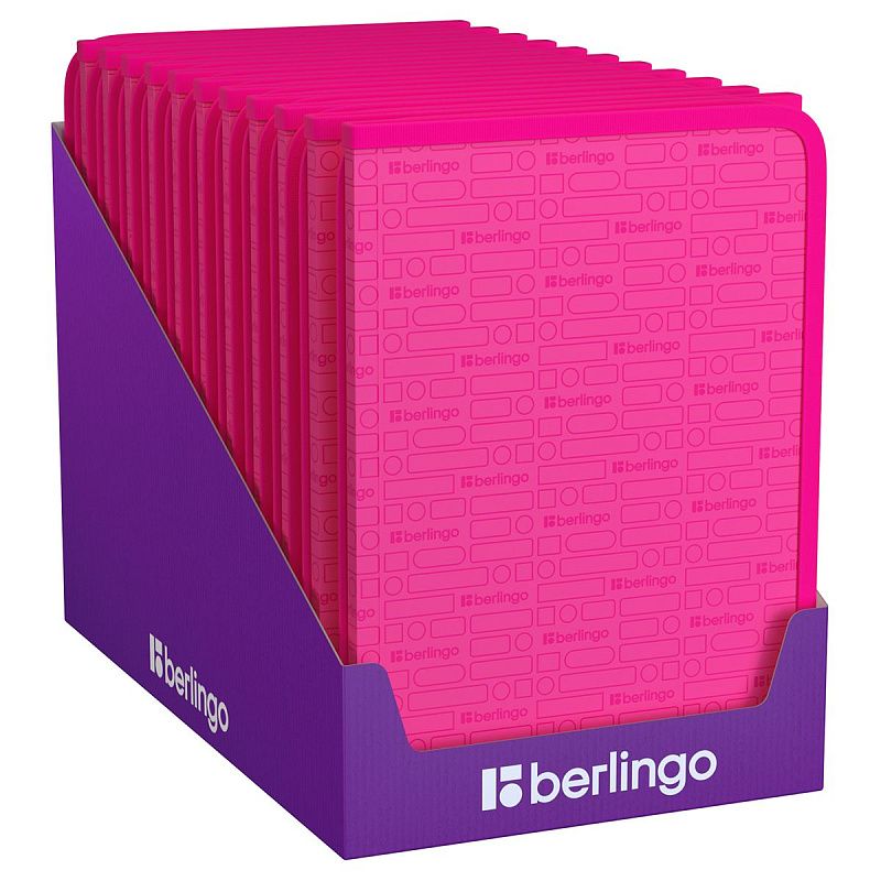 Папка на молнии Berlingo "Your Way" А4, 600мкм, розовый неон 