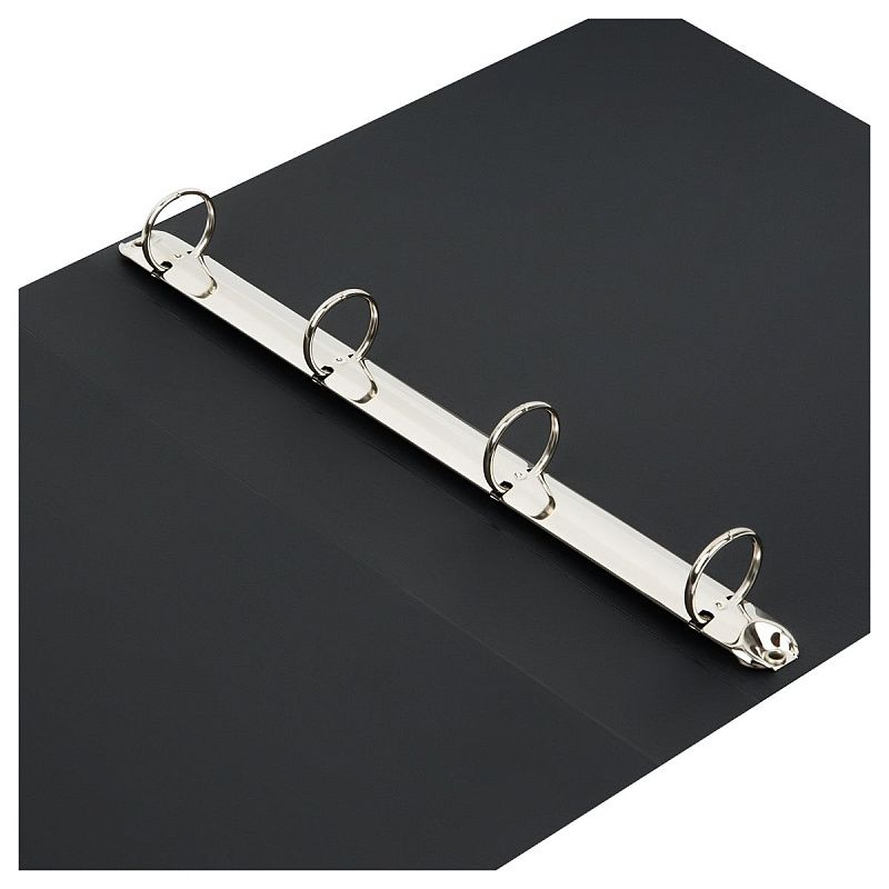 Папка на 4 кольцах OfficeSpace "Вита" А4, 40мм, 500мкм, пластик, черная 