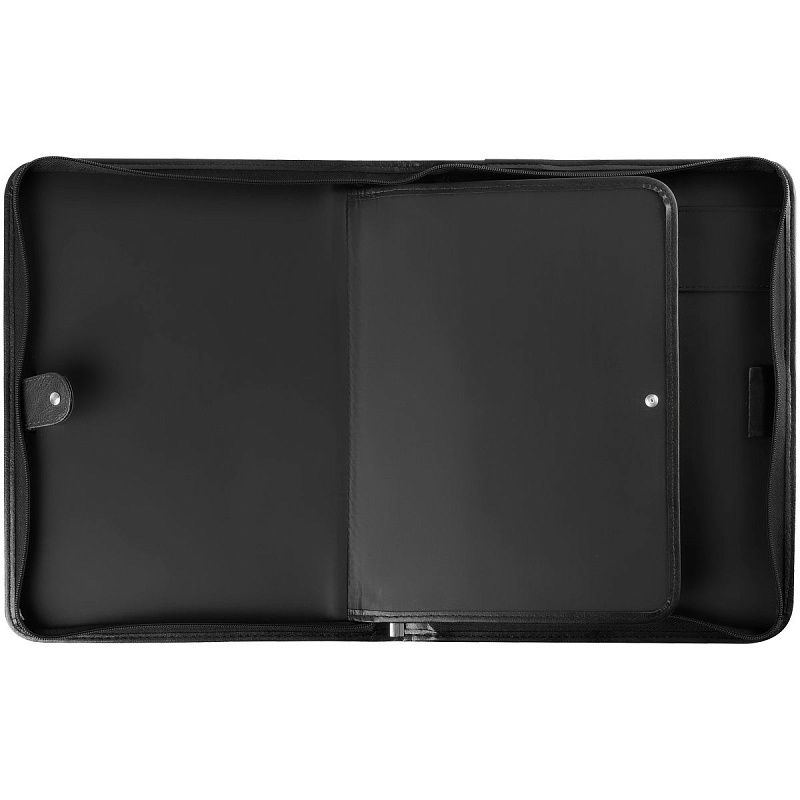 Папка деловая OfficeSpace "Palada" имп. кожзам., на молнии, блокнот 