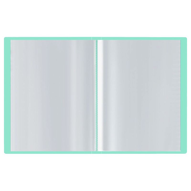 Папка с 30 вкладышами СТАММ А4, 17мм, 500мкм, пластик, пастель, мятная 