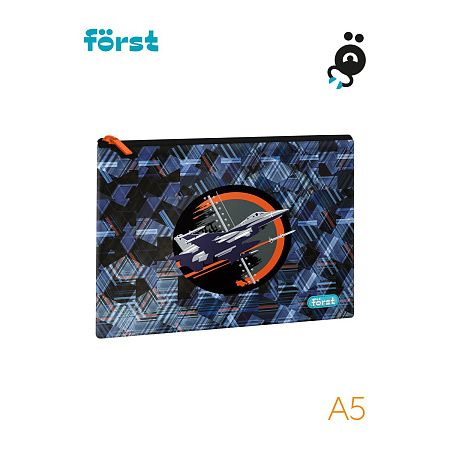 Папка текстильная А5 Först "Orange Plane", 255*205мм, 1 отделение, полиэстер 