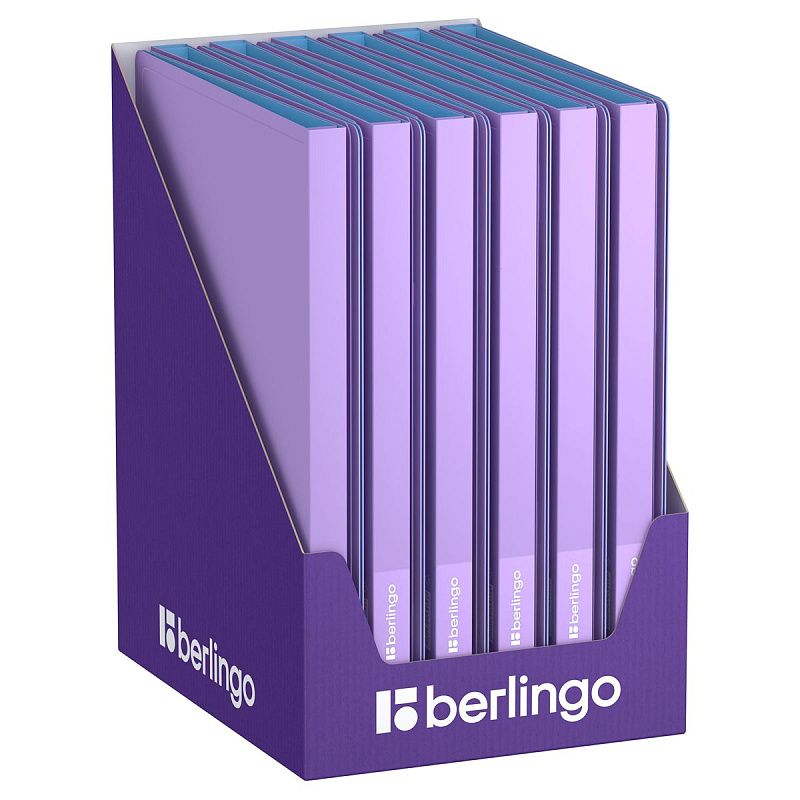Папка с 30 вкладышами Berlingo "Haze", 17мм, 600мкм, с внутр. карманом, сиреневая, софт-тач 