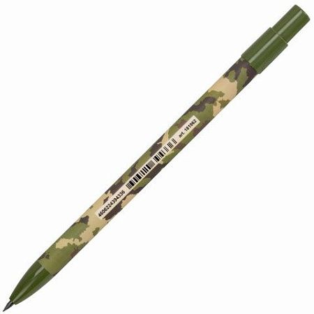 Карандаш механический цанговый 2 мм, BRAUBERG PRINT MILITARY, HB, встроенная точилка, корпус ассорти, 181962 