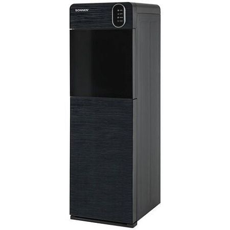 Кулер для воды SONNEN FSE-03Bi напольный, нагрев/охлаждение, НИЖНЯЯ ЗАГРУЗКА 3 крана, графит, 455744