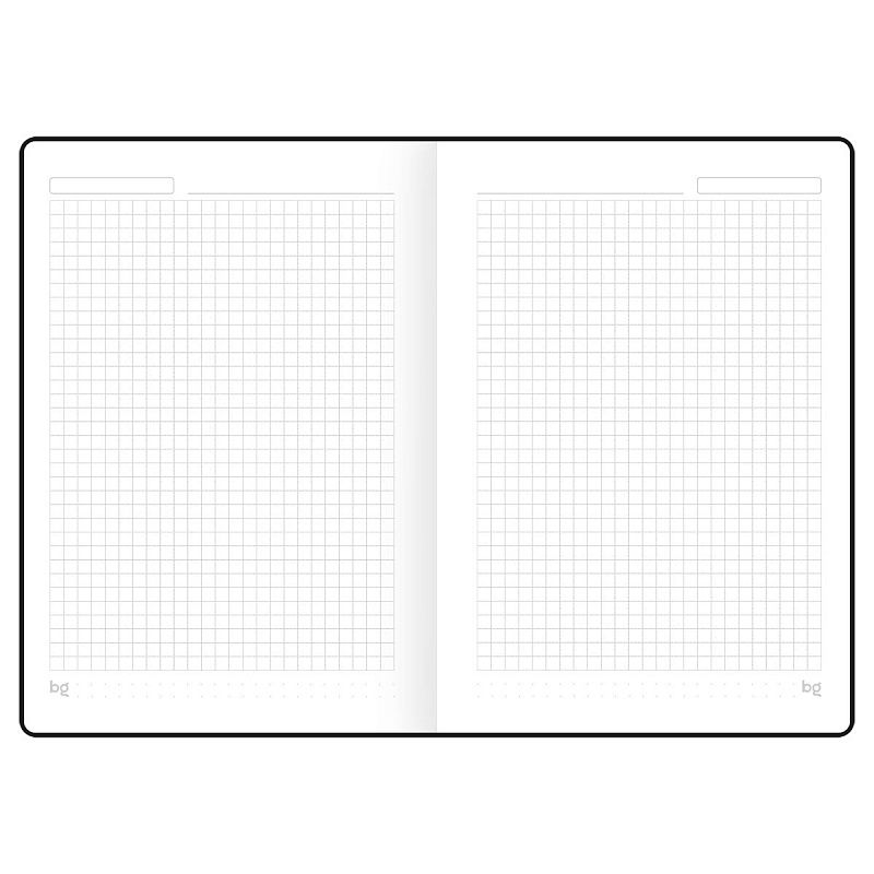 Записная книжка А5, 80л., BG "Тонкая грань", кожзам, фактурное тиснение, с резинкой, черный