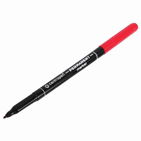 Маркер перманентный CENTROPEN 2536, КРАСНЫЙ, тонкий наконечник, 1 мм, трехгранная зона захвата, 6 2536 0104 