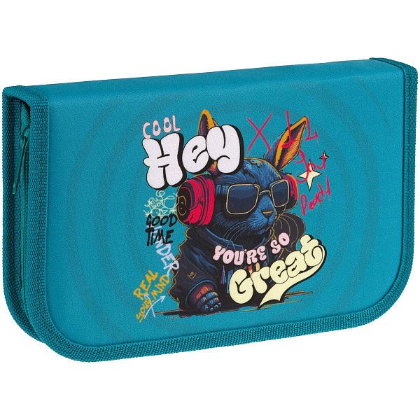 Пенал 1 отделение, 200*130 ArtSpace "Hey Great", две откидные секции, ткань