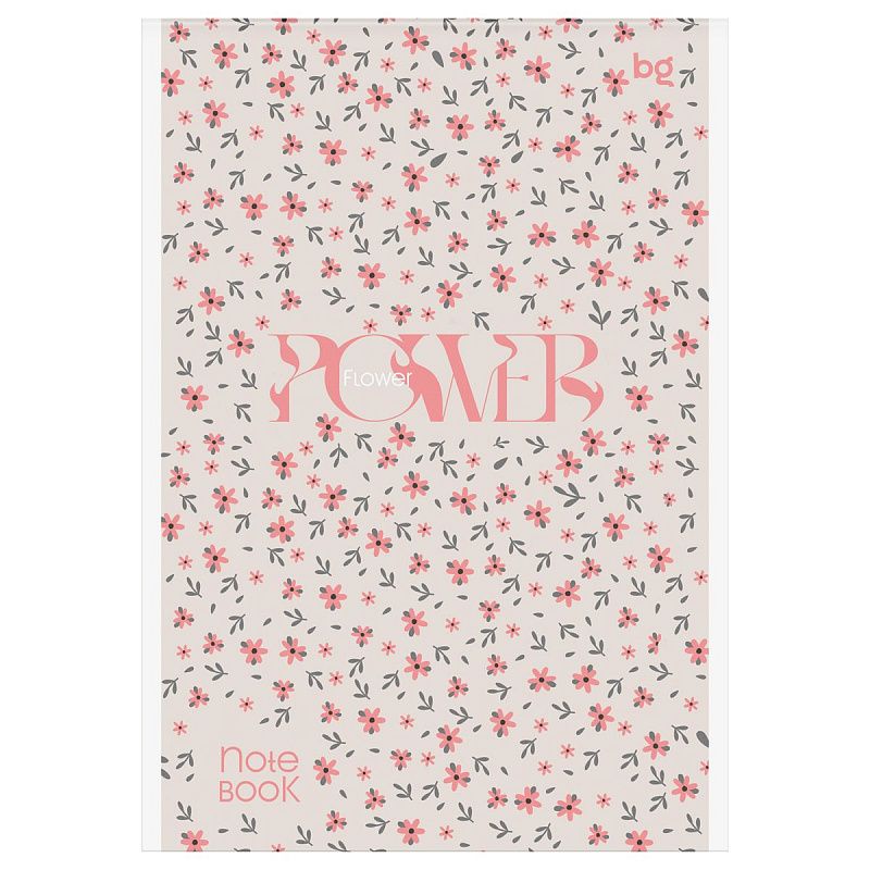 Блокнот А5 80л., на скрепке BG "Цветы"