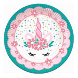 Тарелки бумажные ПатиБум "Единорог Pink&Tiffany", 18см, 6шт.