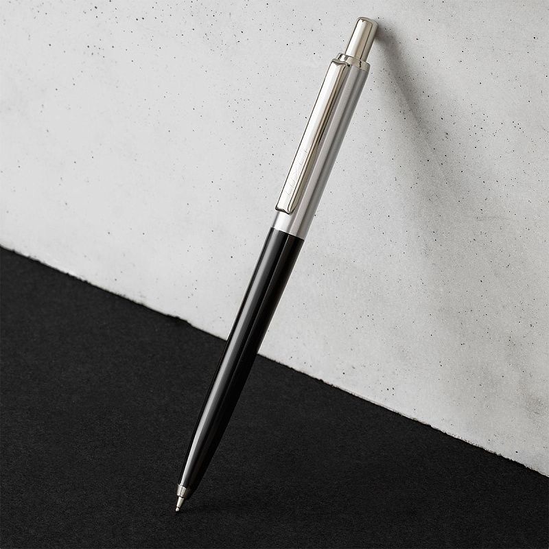 Ручка шариковая Luxor "Star" синяя, 0,7мм, корпус синий/хром, кнопочный механизм, футляр 