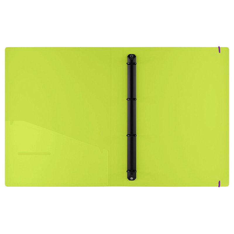 Папка на 4 кольцах Berlingo "Raze" А4, 24мм, 600мкм, D-кольца, с внутр. карманом, голубая, софт-тач 