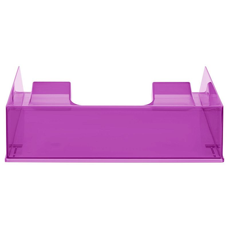 Лоток для бумаг горизонтальный СТАММ "Фаворит", тонированный фиолетовый