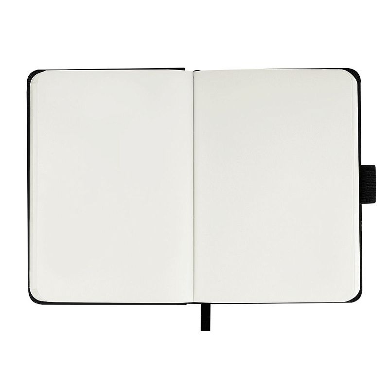 Скетчбук 100л., А6 Гамма "Студия", черный, твердая обложка, на резинке, слоновая кость, 110г/м2