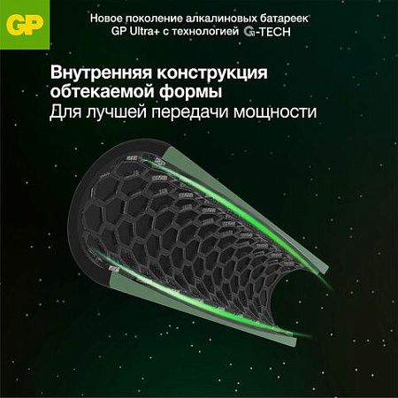 Батарейки КОМПЛЕКТ 4 шт., GP Ultra Plus, AAA (LR03, 24 А), алкалиновые, мизинчиковые, 24AUPNEW-2CR4
