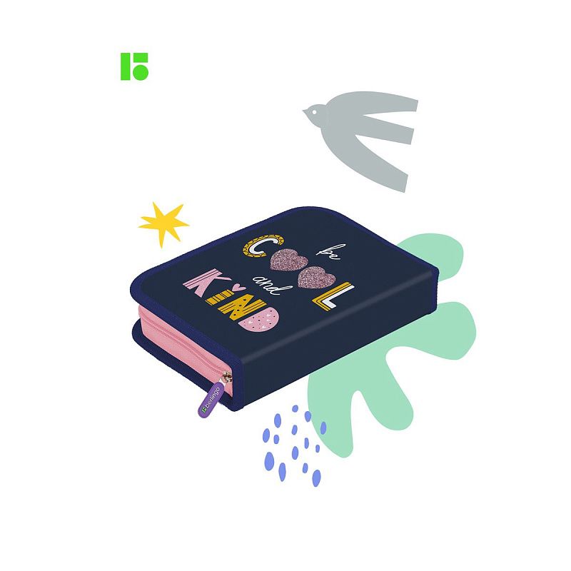 Пенал 1 отделение, 200*140*40 Berlingo "Be cool", дополнительная откидная секция, полиэстер 