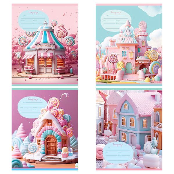 Тетрадь 12л., частая косая линия с доп. горизонтальной BG "Зефир", выб. лак