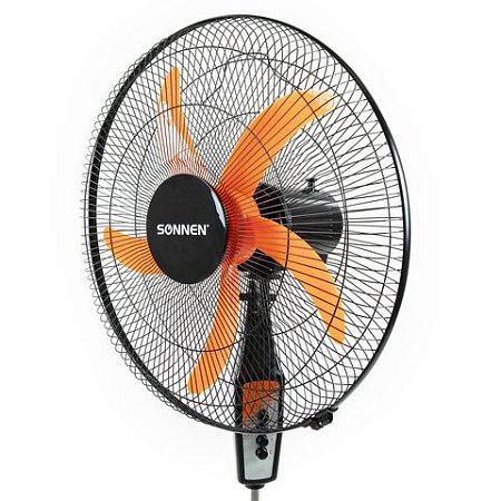 Вентилятор напольный, 3 режима, SONNEN TF-50W-45-А304, d=45 см, 50 Вт, черный, 454789, FS-45-A304