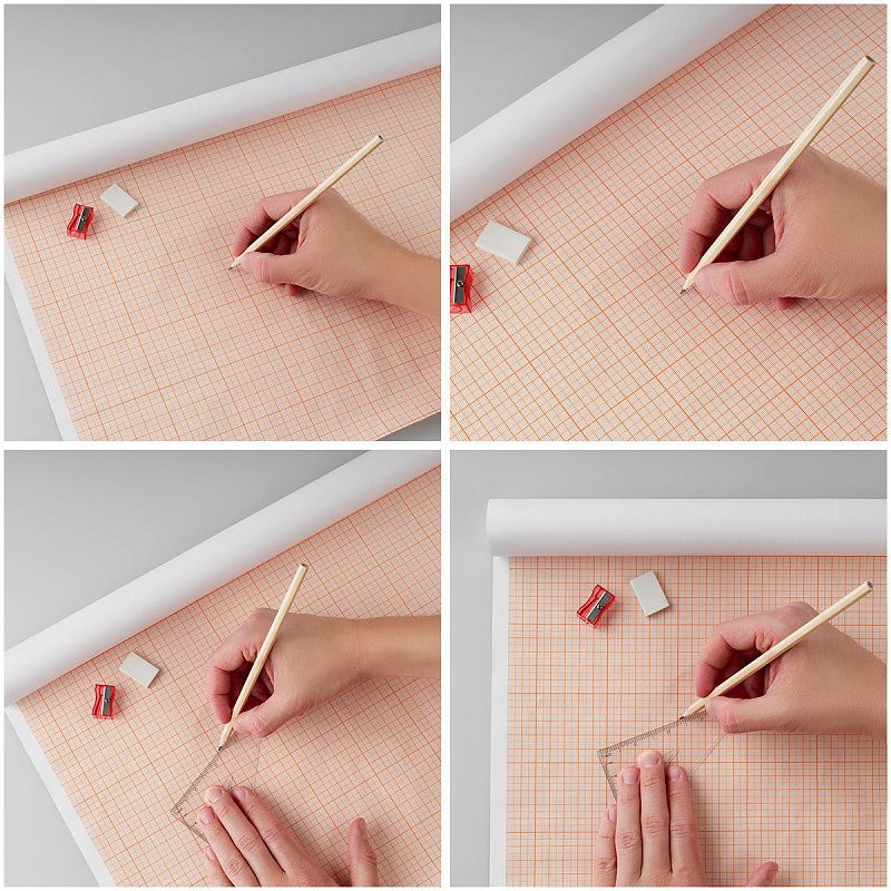 Бумага масштабно-координатная OfficeSpace, 640мм*10м, оранжевая