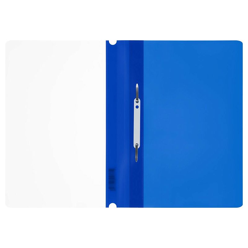 Папка-скоросшиватель пластик. СТАММ А4, 160мкм, синяя с прозр. верхом 