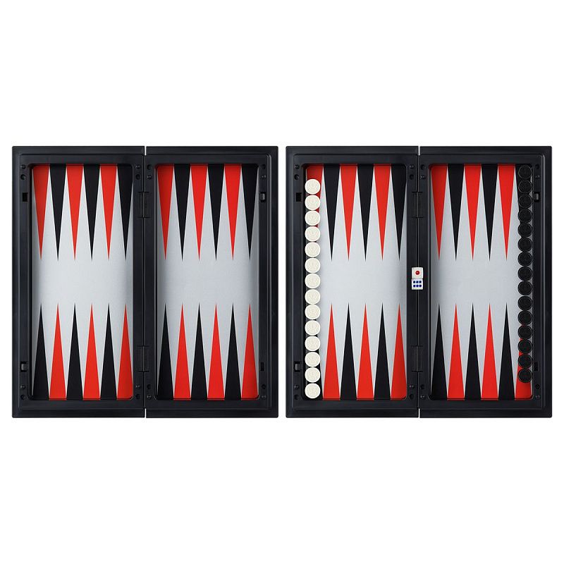 Набор игр ТРИ СОВЫ 3в1 "Нарды, шашки, шахматы", пластиковые магнитные фигуры с доской 24*24см