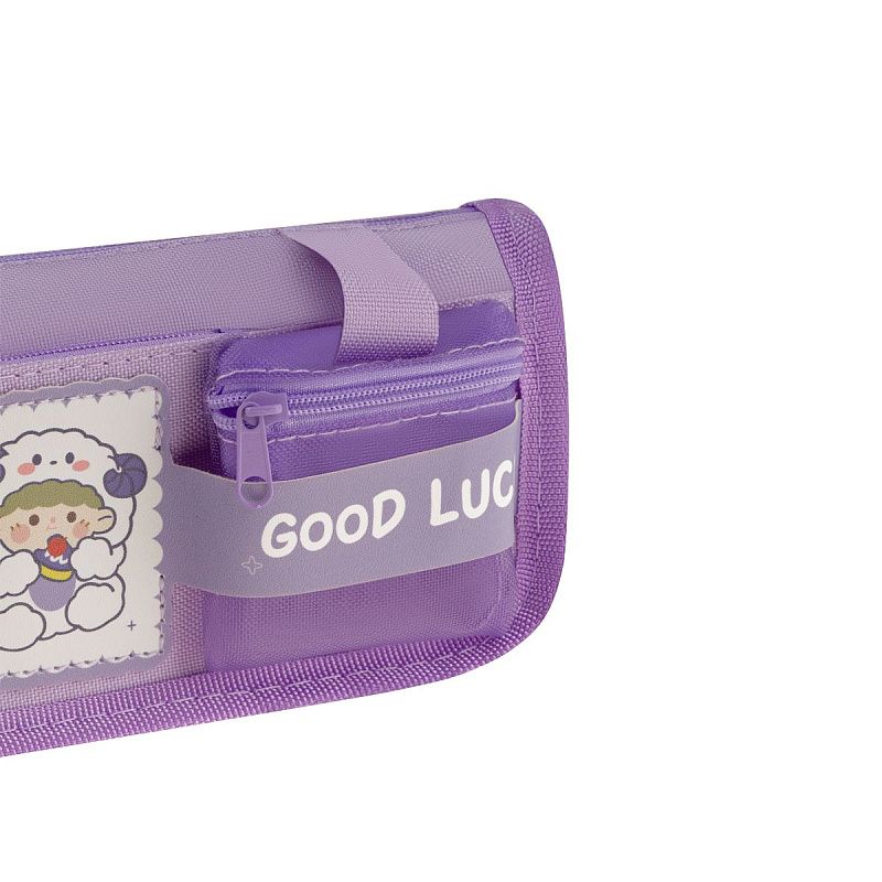 Пенал мягкий 210*85*50 MESHU "Lovely", 2 отделения, полиэстер 