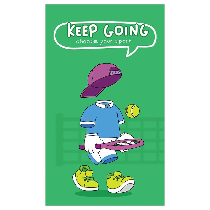 Блокнот А7 48л. на склейке BG "Твой спорт"