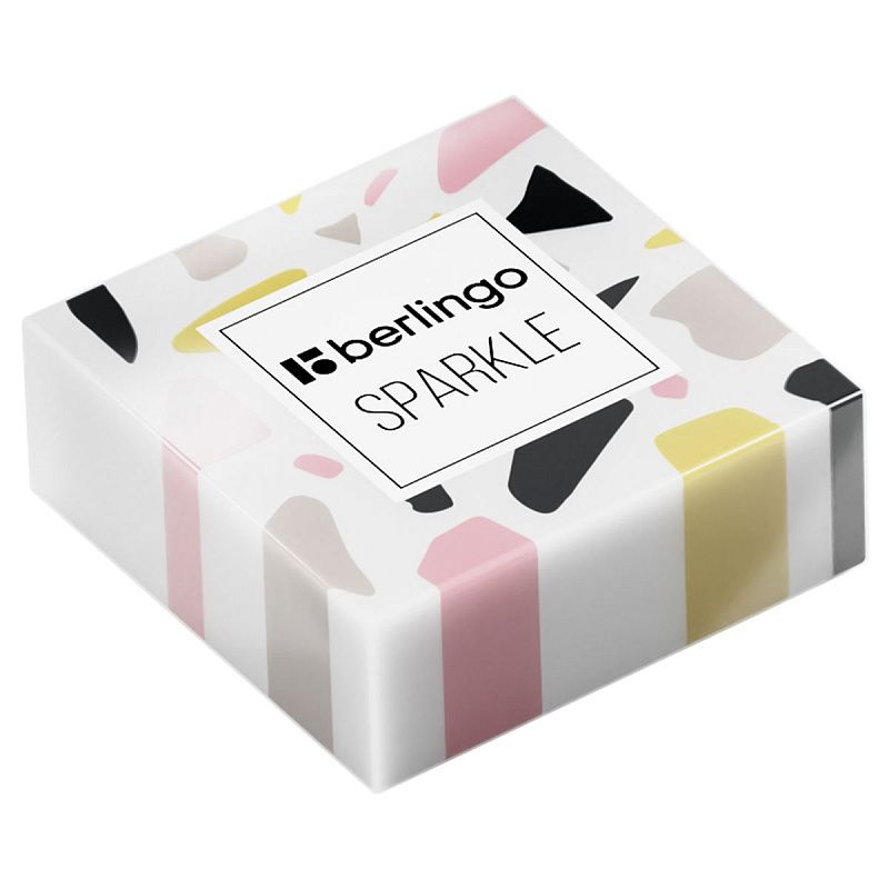 Ластик Berlingo "Sparkle", прямоугольный, цвета ассорти, 34*34*12мм 